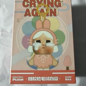 Crying Baby Vinyl Face Plush Toy - Pink